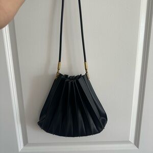 Vegan leather accordion bag